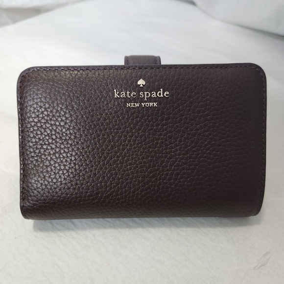 kate spade new york Handbags - New $199 Kate Spade Lena Medium Compact Bifold Wallet Leather Hot Fudge Brown